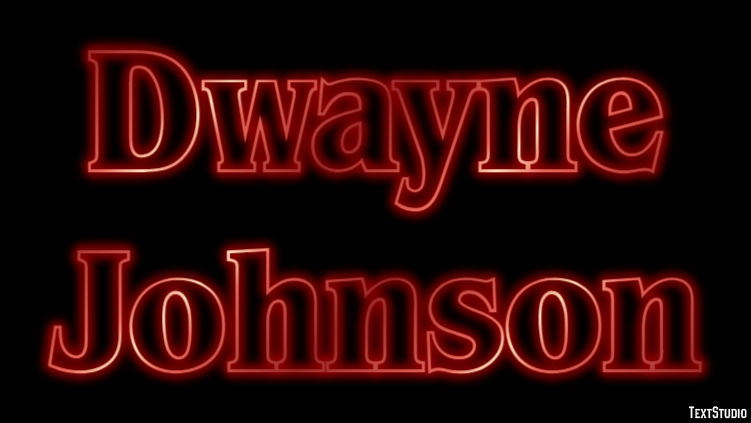 Dwayne Johnson Text Effect