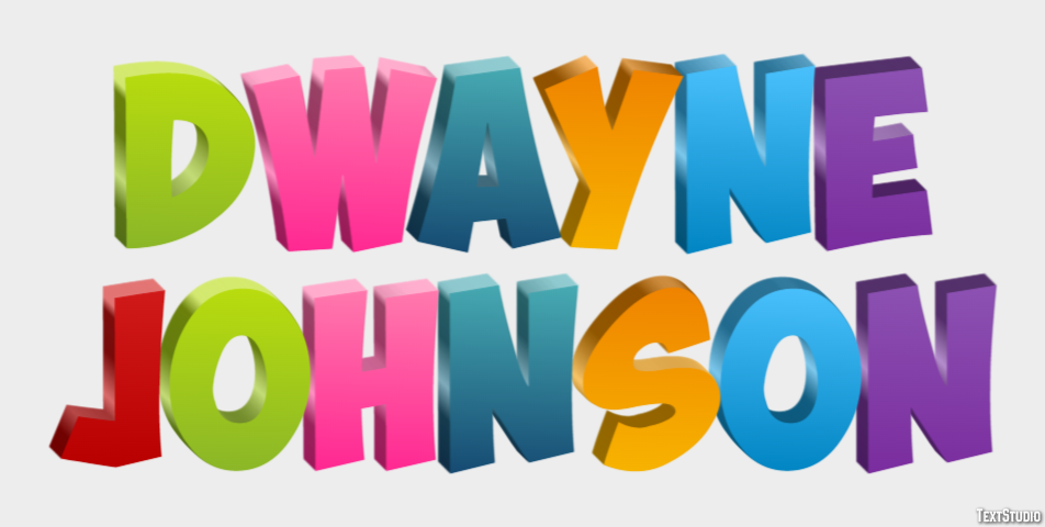 Dwayne Johnson Text Effect