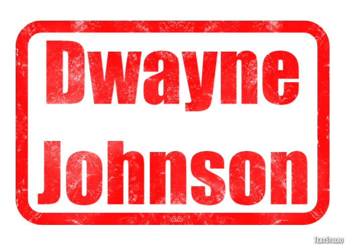 Dwayne Johnson Text Effect