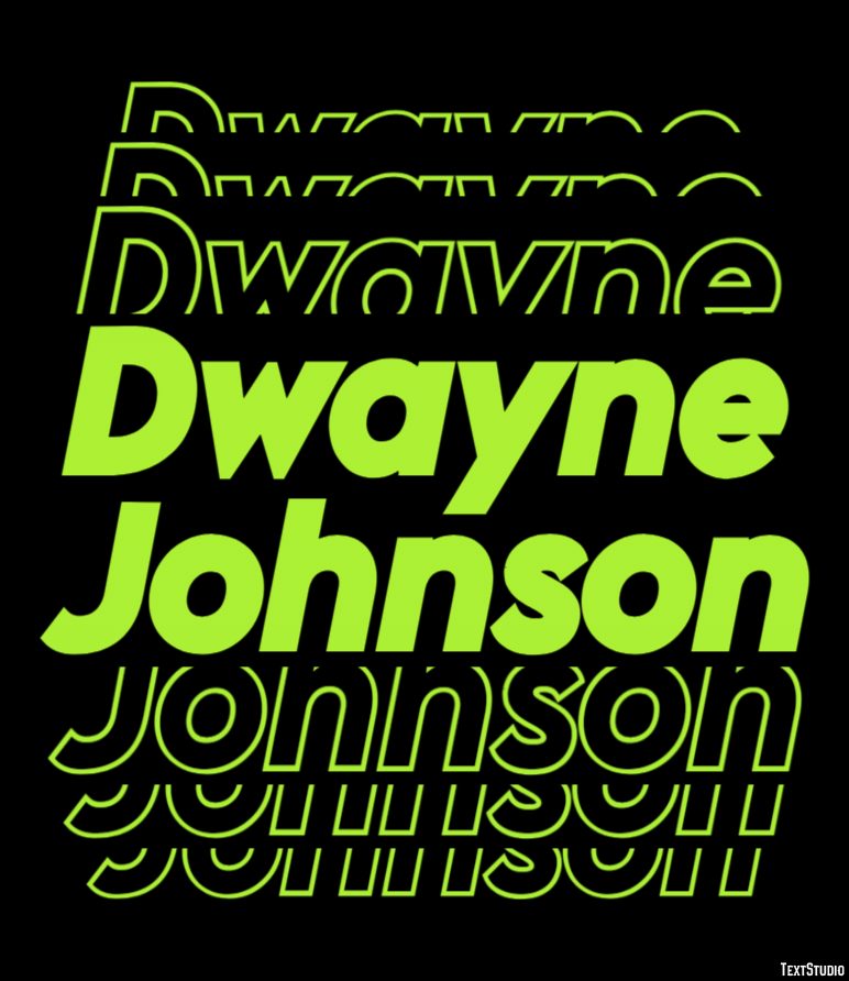 Dwayne Johnson Text Effect