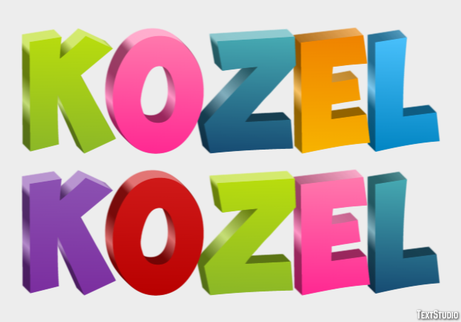 козел kozel Texteffekt