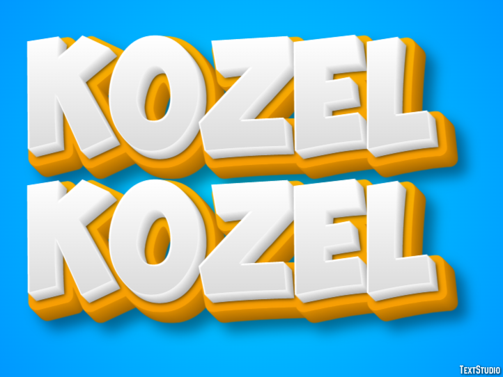 козел kozel Texteffekt