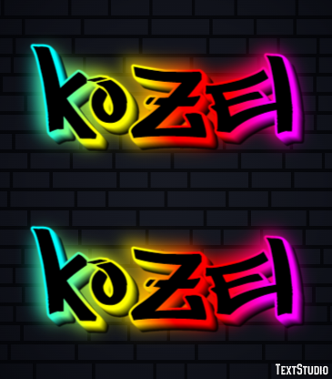 козел kozel Texteffekt
