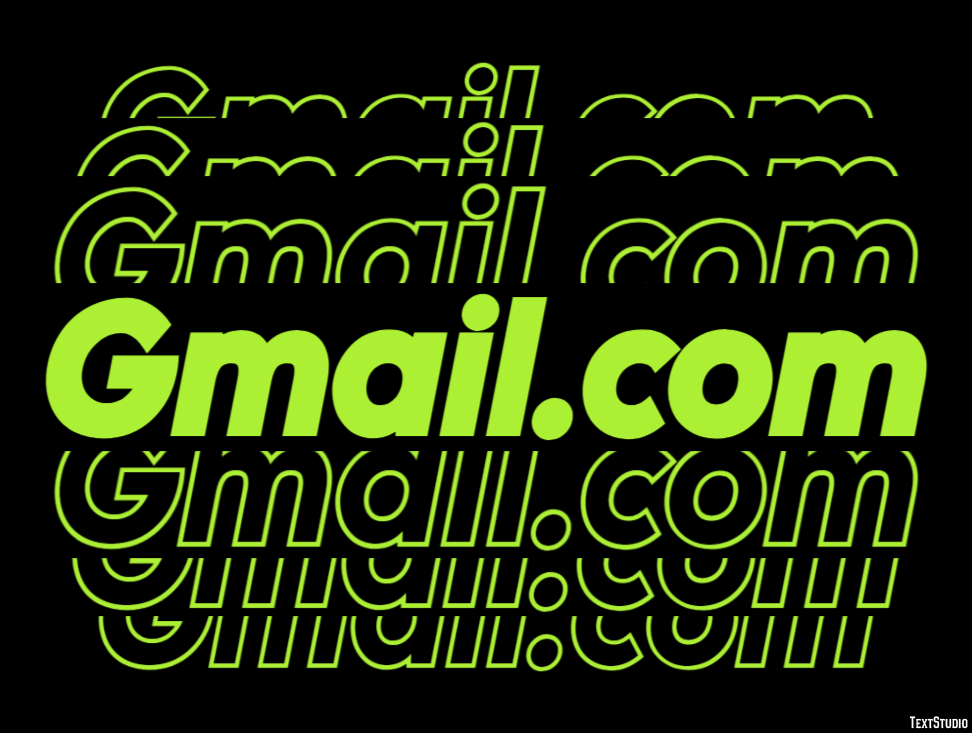 Gmail.com Tekst effect