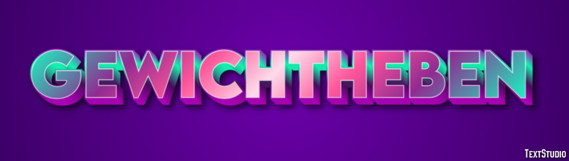 Gewichtheben Efeito do texto