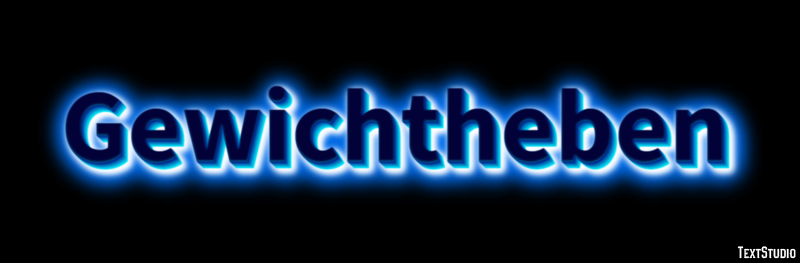 Gewichtheben Efeito do texto