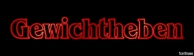 Gewichtheben Efeito do texto