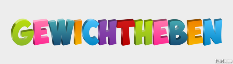 Gewichtheben Efeito do texto