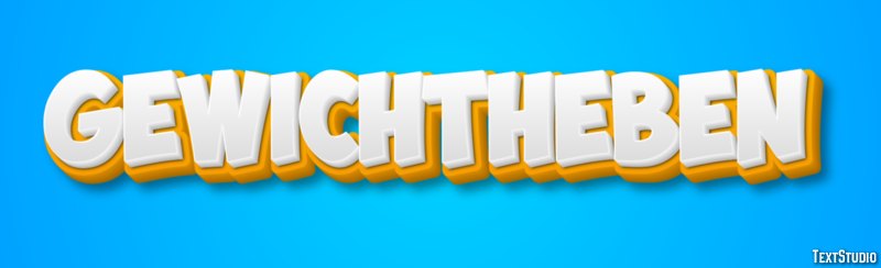 Gewichtheben Efeito do texto