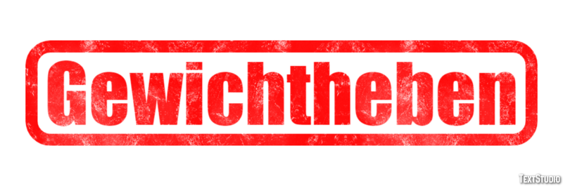 Gewichtheben Efeito do texto