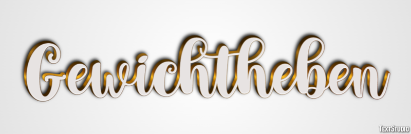 Gewichtheben Efeito do texto