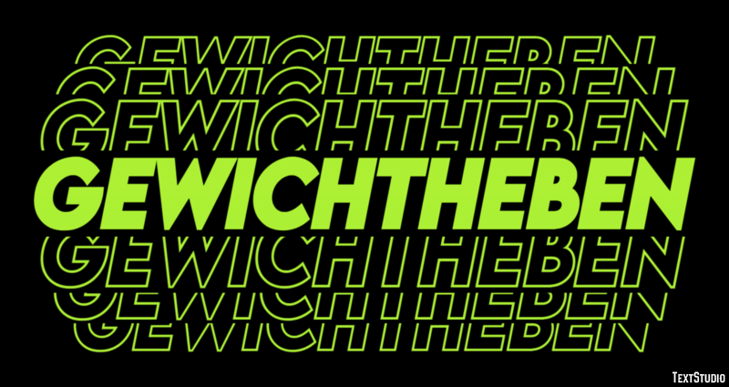 Gewichtheben Texteffekt
