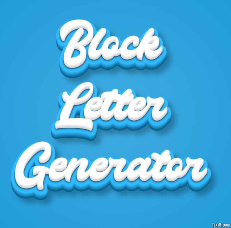 Block Letter Generator Efecto de Texto