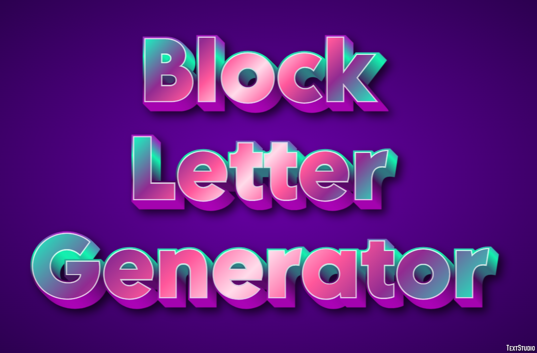 Block Letter Generator Efecto de Texto