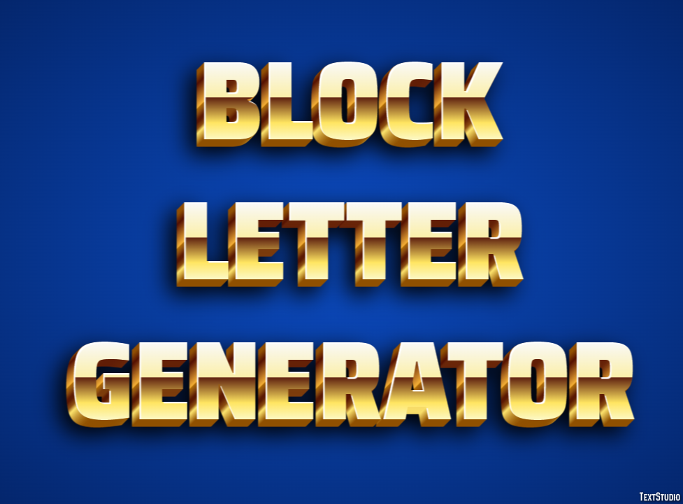 Block Letter Generator Efecto de Texto
