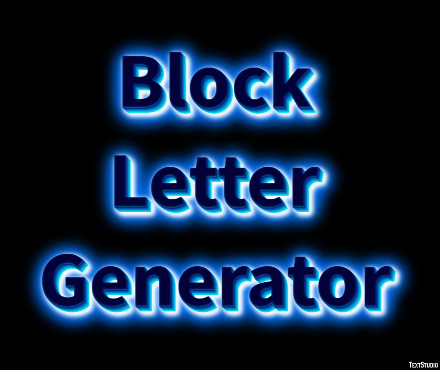 Block Letter Generator Effetto testo