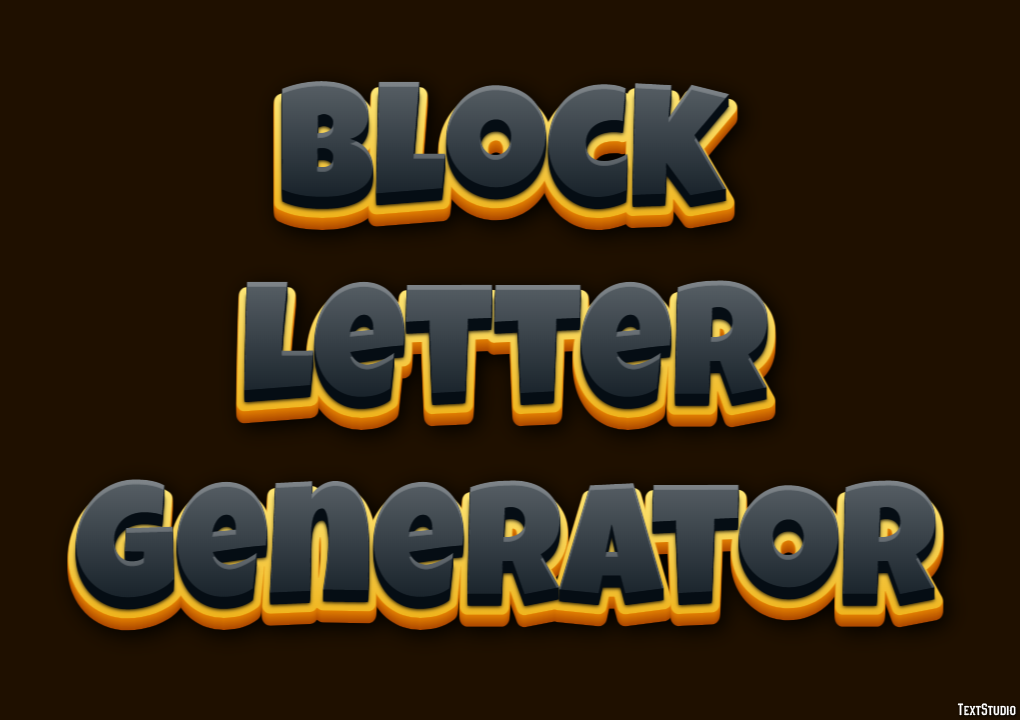 Block Letter Generator Efecto de Texto