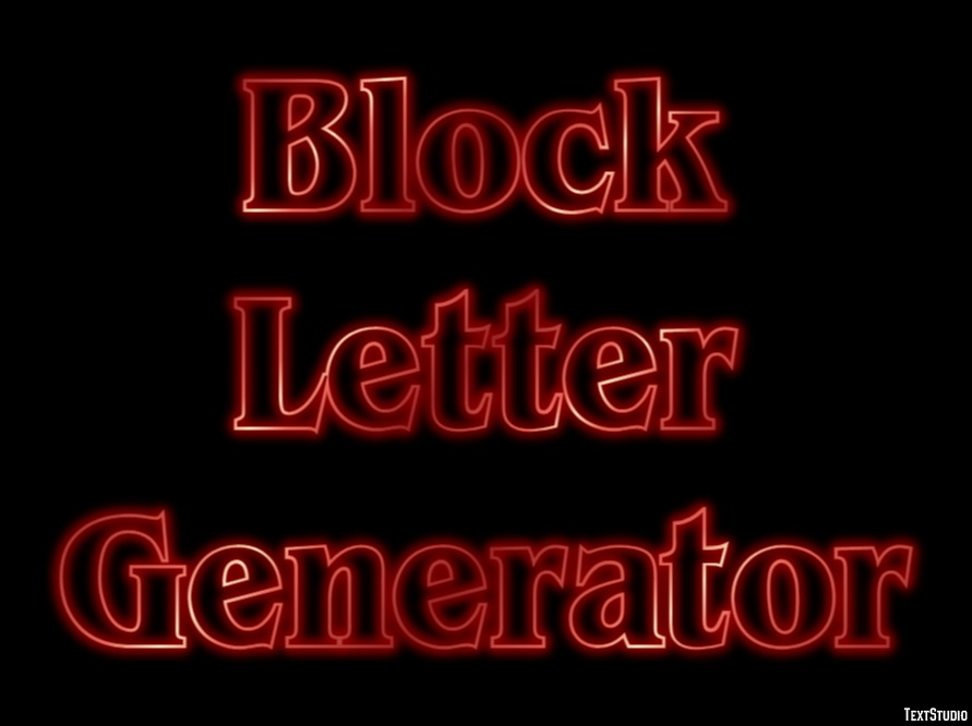 Block Letter Generator Efecto de Texto
