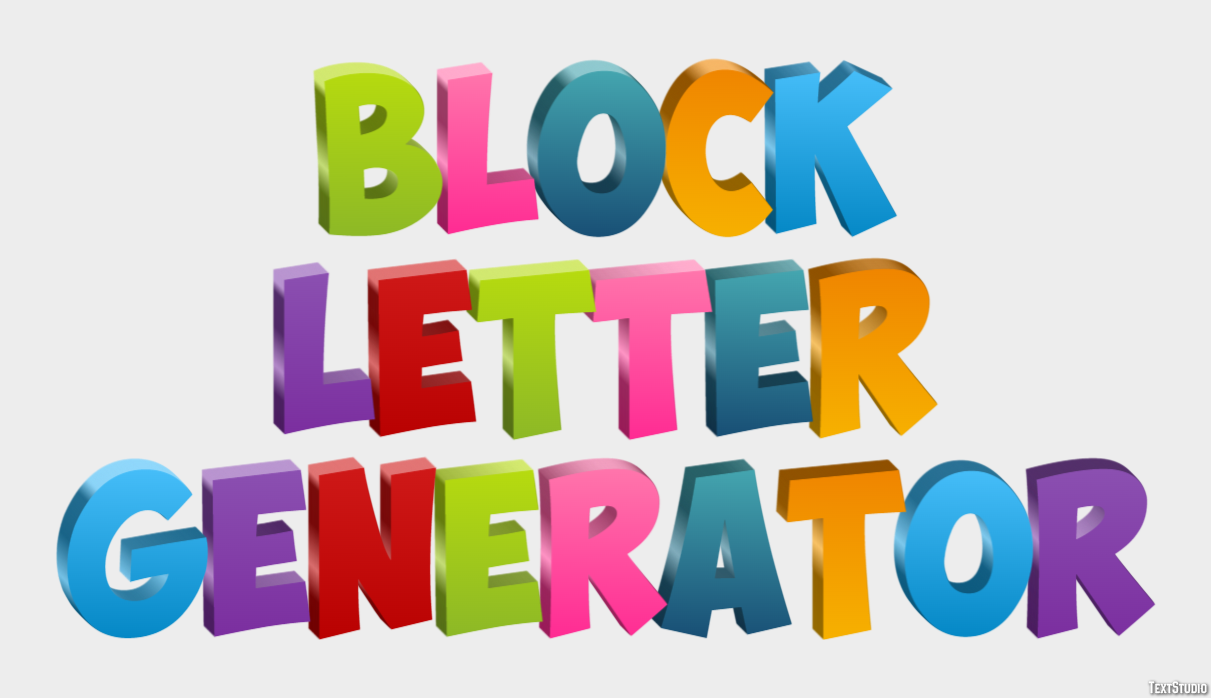 Block Letter Generator Efecto de Texto