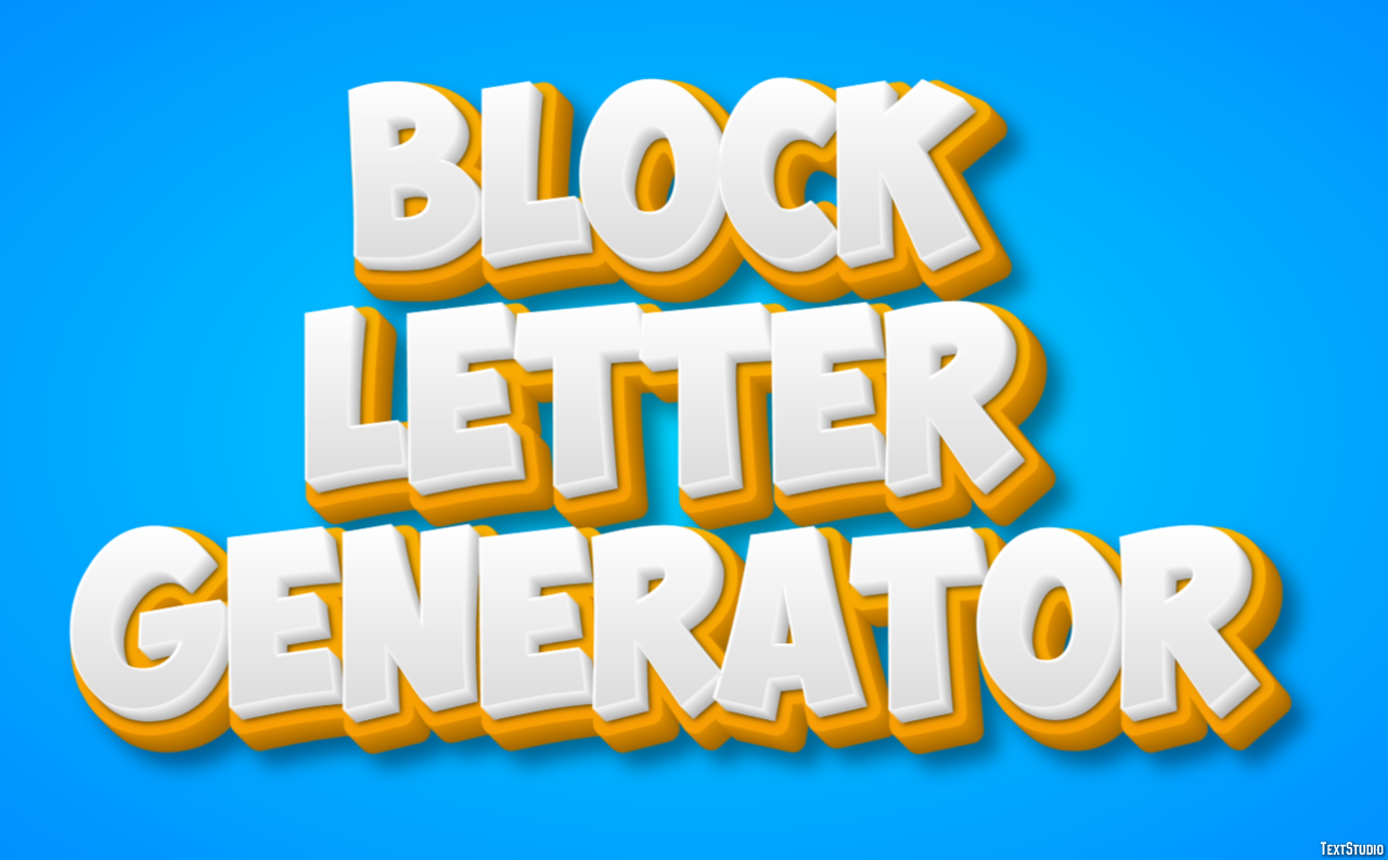 Block Letter Generator Efecto de Texto