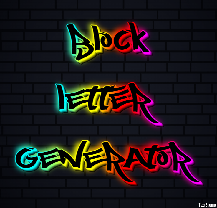 Block Letter Generator Efecto de Texto