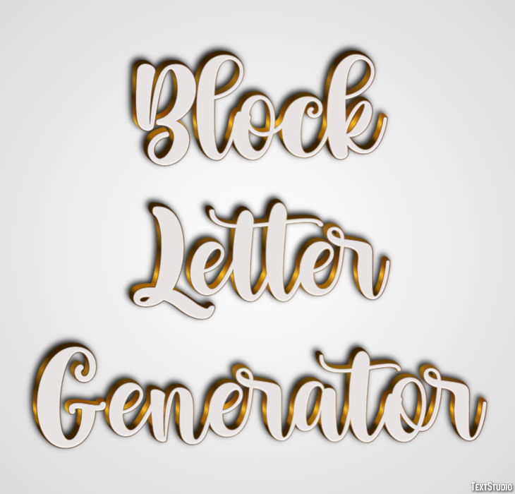 Block Letter Generator Efecto de Texto