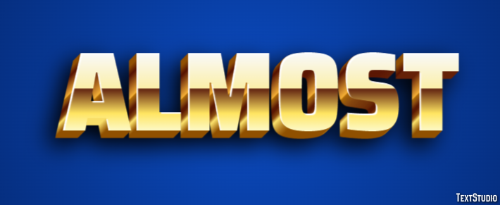 Almost テキスト効果