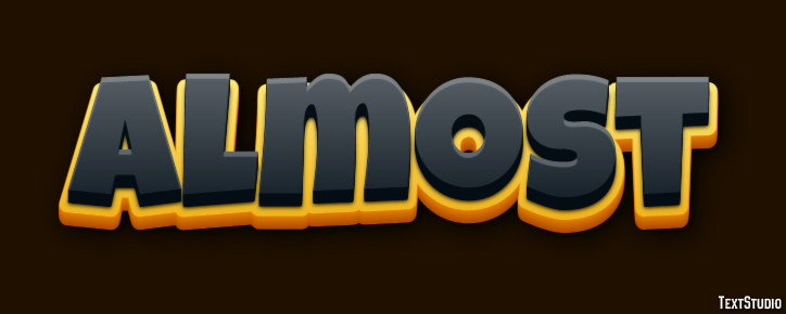 Almost テキスト効果