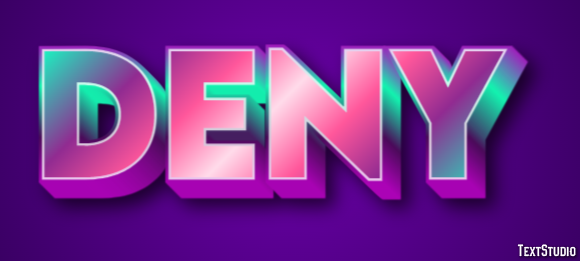 Deny Text Effect
