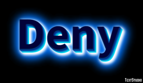 Deny Text Effect
