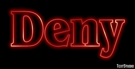 Deny Text Effect