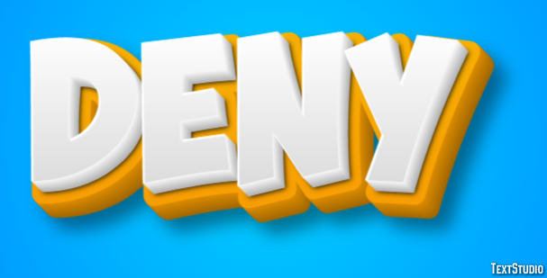 Deny Text Effect