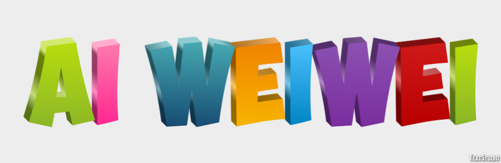 Ai Weiwei Text effect