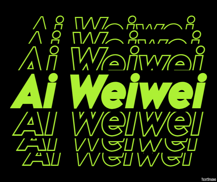 Ai Weiwei Text effect