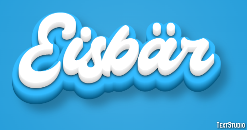 Eisbär Texteffekt