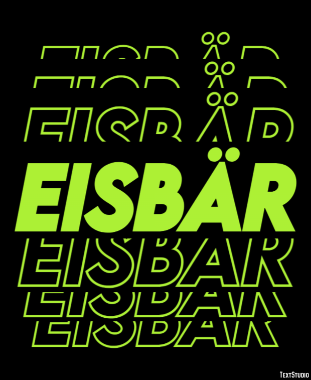 Eisbär Texteffekt