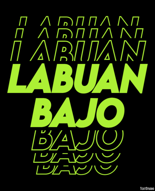 Labuan Bajo Effetto testo