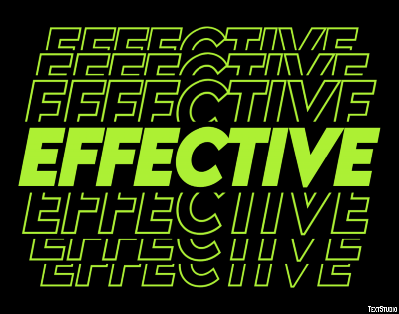 Effective Efekt tekstowy