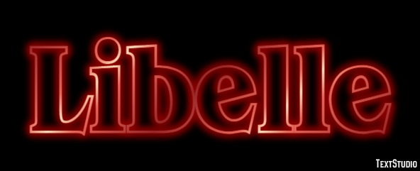 Libelle Tekst Effect