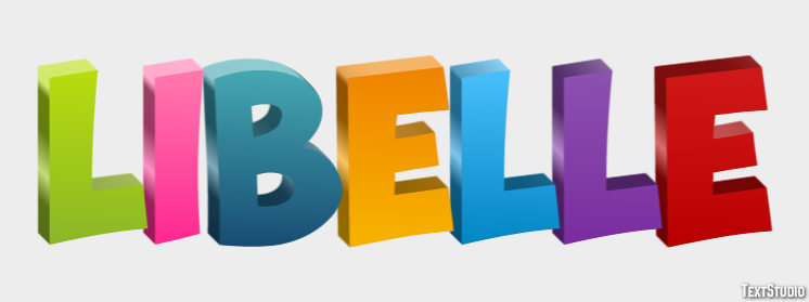 Libelle Tekst Effect
