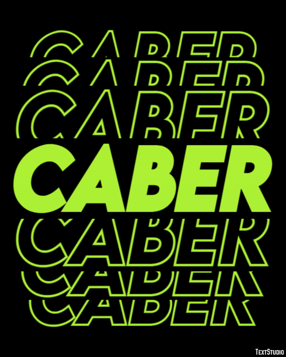 Caber Texteffekt