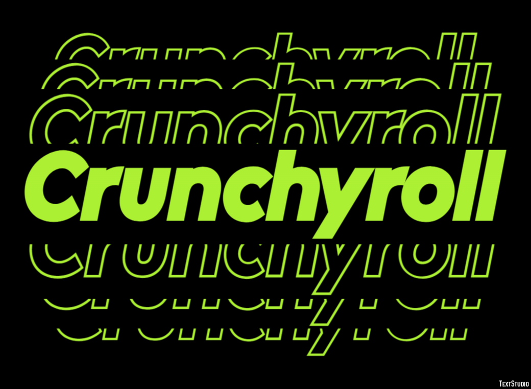 Crunchyroll Efeito de texto