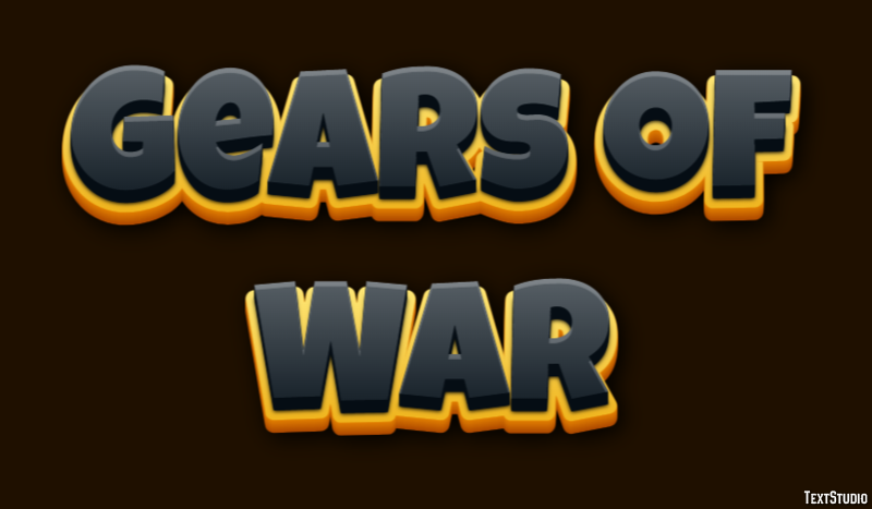 Gears of War Эффект текста