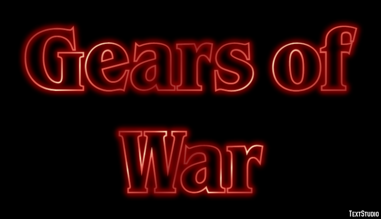 Gears of War Текстовый эффект