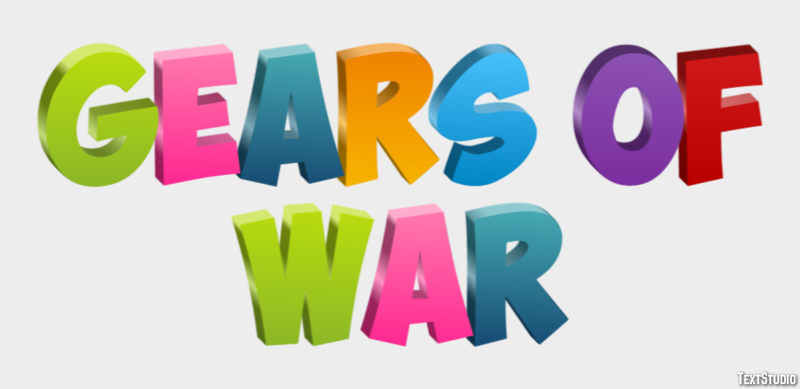 Gears of War Текстовый эффект