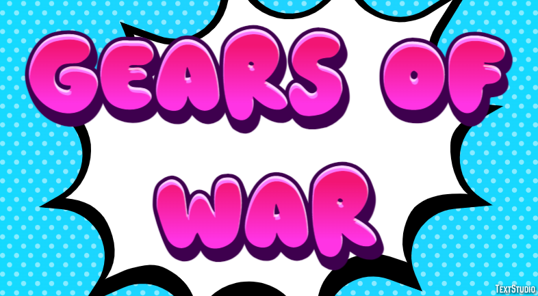 Gears of War Эффект текста