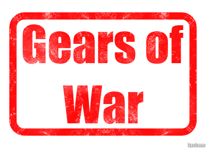 Gears of War Эффект текста