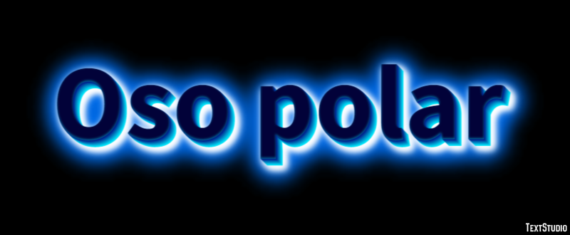 Oso polar Efecto de texto
