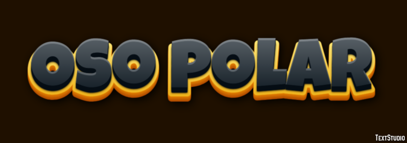 Oso polar Efecto de texto