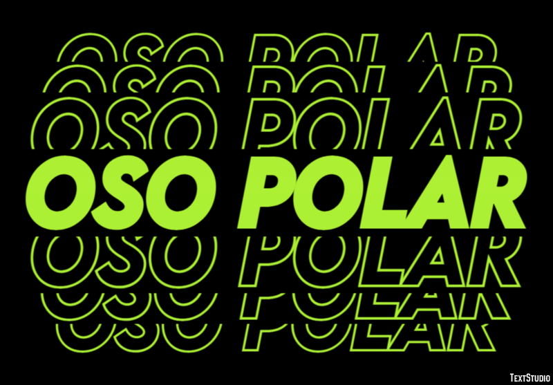 Oso polar Efecto de texto